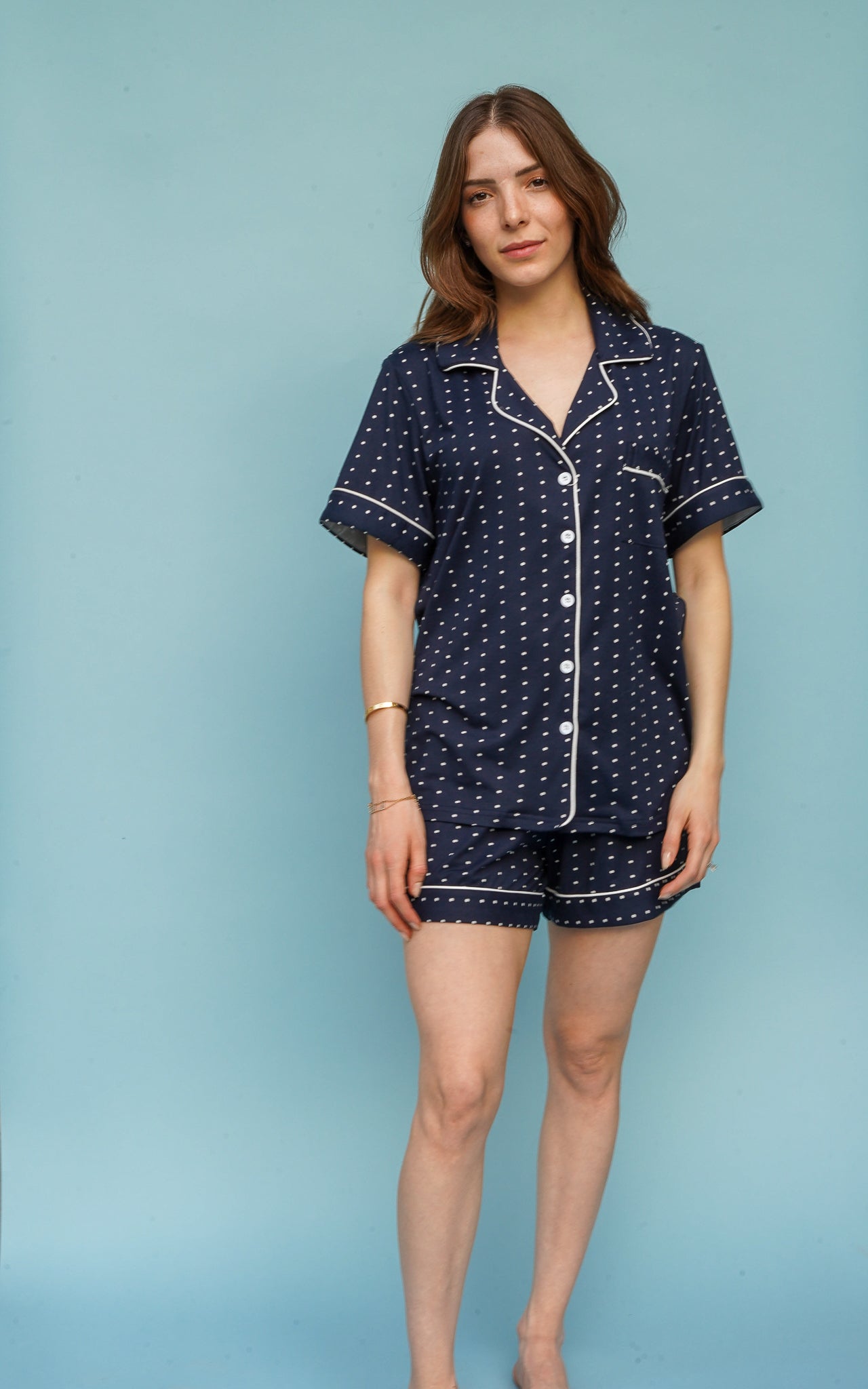 Pijama Short - Blue Dots Ella