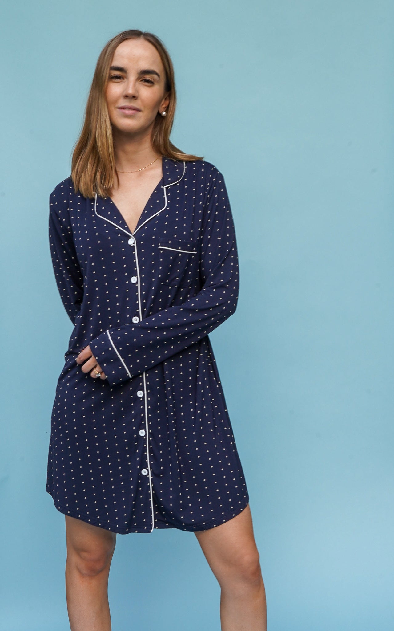 Camisón Blue Dots