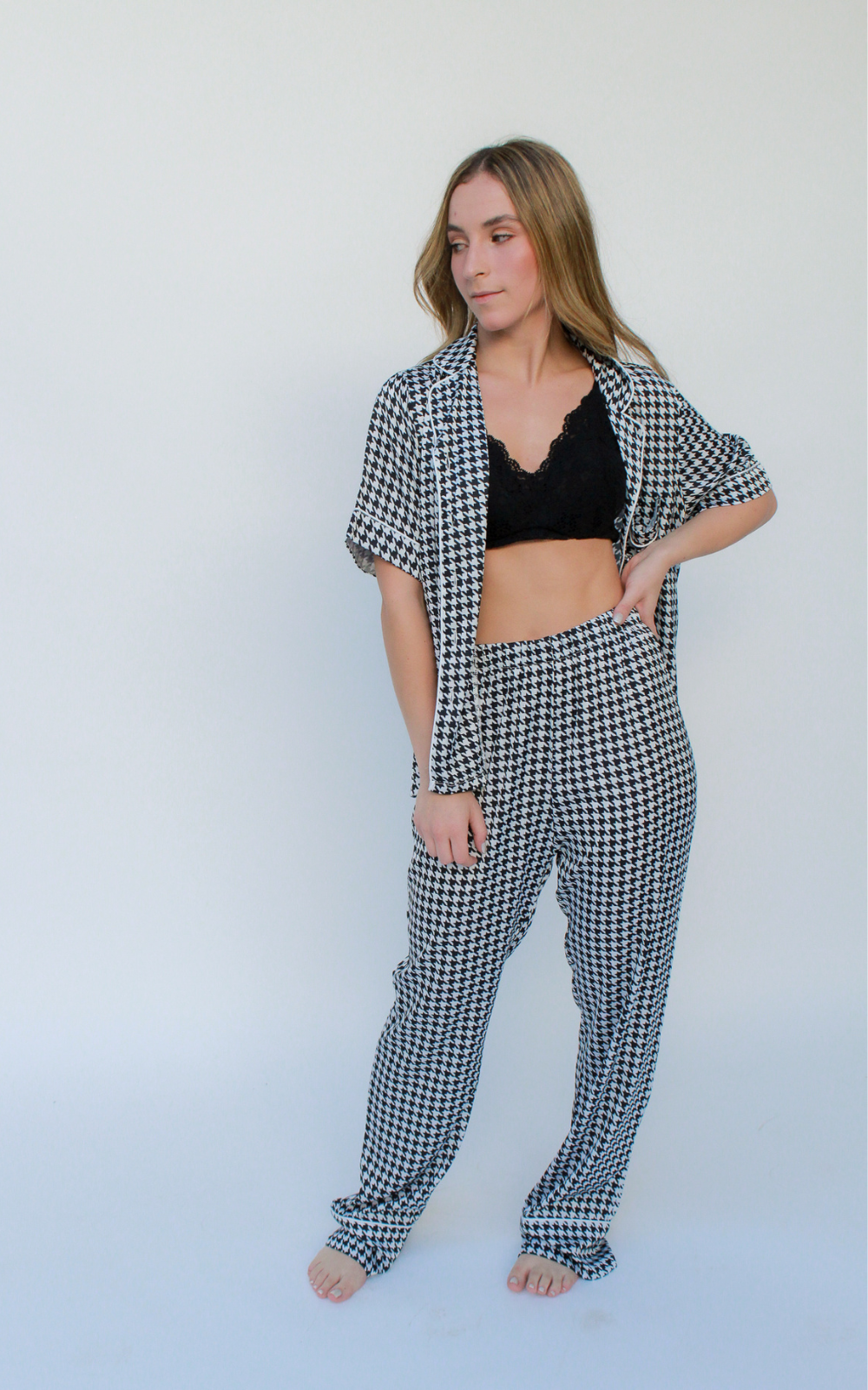 Pijama Pantalón - Houndstooth Paintings